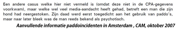 Geen paddo incident!