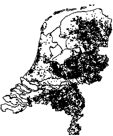 Verspreiding van de verboden vliegenzwam in Nederland.